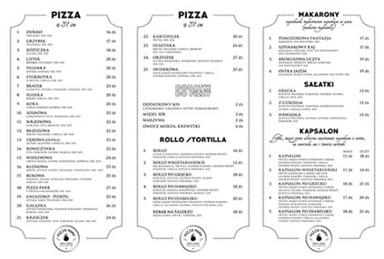 Projekt graficzny ulotki DL pizza-park